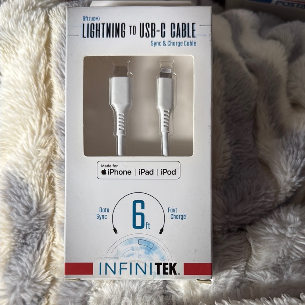 White Lightning to USB-C Cable for iPhone and iPad